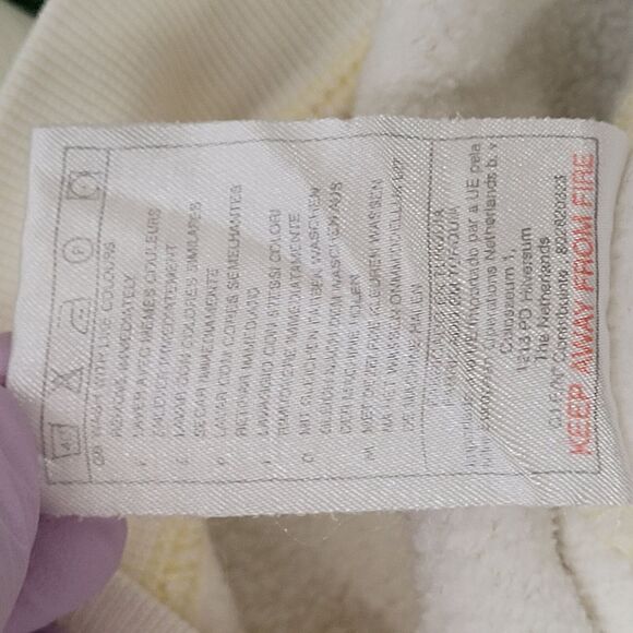 NIKE Chest-Swoosh Sweatshirt Womens Large 22x23 Boxy Baggy Ivory - Picture 10 of 15